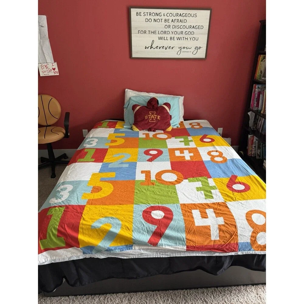 Ikea Vitaminer Siffra Duvet Cover Colorful Numbers Letters Toddler Bedding Twin